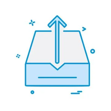 Uploading icon design vector Stock Illustration