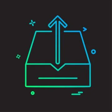 Uploading icon design vector Stock Illustration