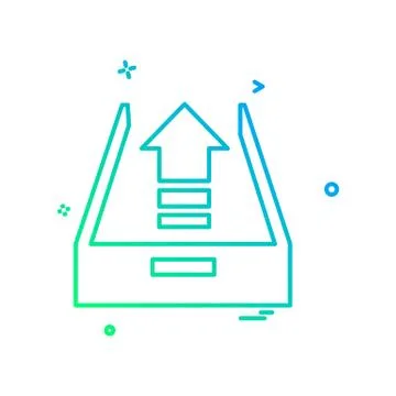 Uploading icon design vector Stock Illustration