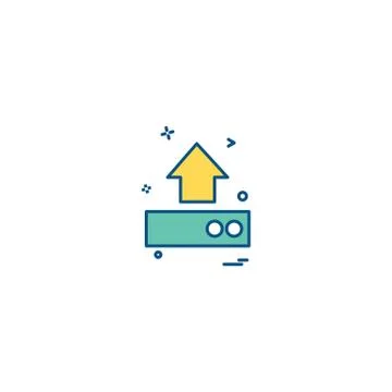 Uploading icon design vector Illustrazione stock