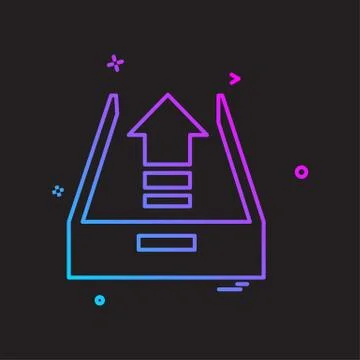 Uploading icon design vector Illustrazione stock