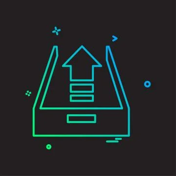 Uploading icon design vector Illustrazione stock
