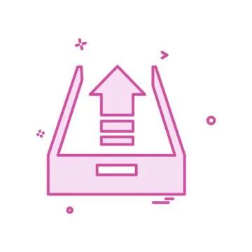 Uploading icon design vector Illustrazione stock