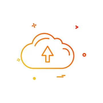Uploading icon design vector Illustrazione stock