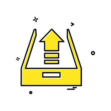 Uploading icon design vector Stock Illustration