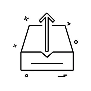 Uploading icon design vector Stock Illustration