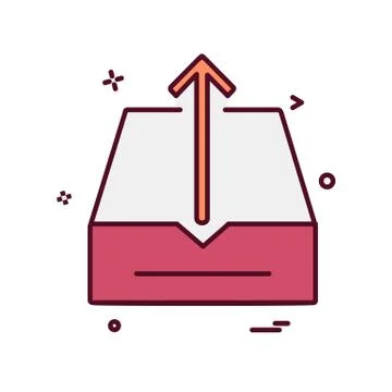 Uploading icon design vector Stock Illustration