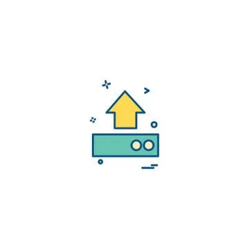 Uploading icon design vector Stock Illustration