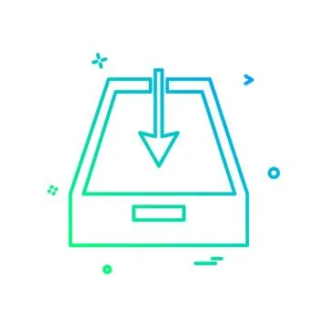 Uploading icon design vector Stock Illustration