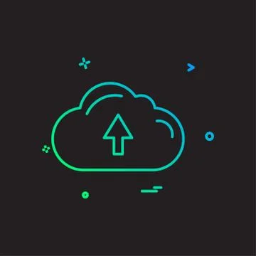 Uploading icon design vector Stock Illustration