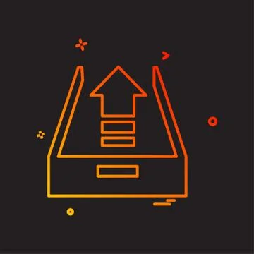 Uploading icon design vector Stock Illustration