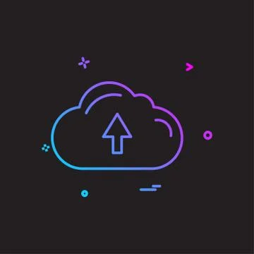 Uploading icon design vector Stock Illustration