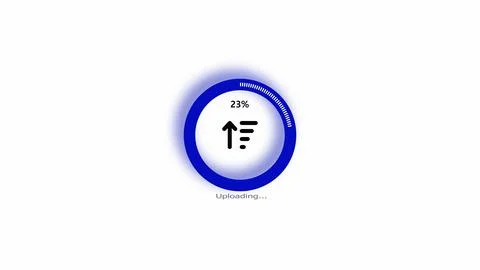 Uploading icon on a white abstract background. Stock Illustration