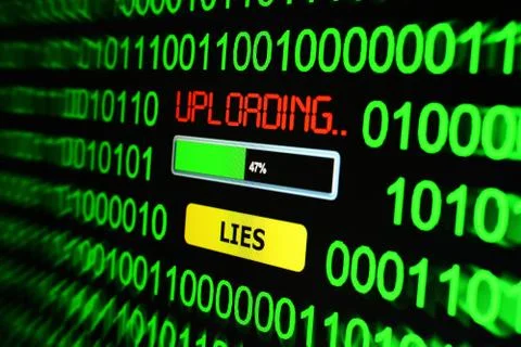 Uploading lies Illustrazione stock