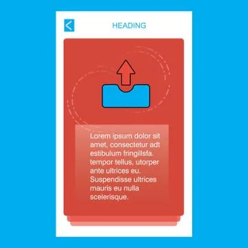 Uploading mobile vertical banner design design. Vector Stock Illustration