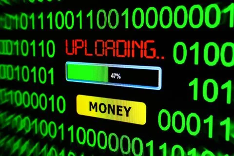 Uploading money Stock Illustration
