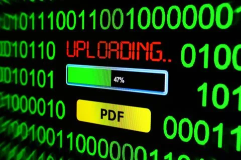 Uploading PDF Stock Illustration