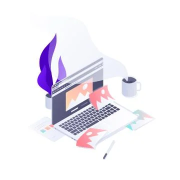 Uploading photos Stock Illustration