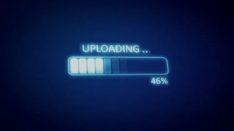 Uploading Process to Complete Blue Screen - 4K Resolution Stock Footage 62770772