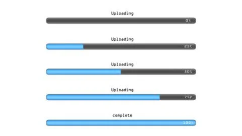 Uploading process white Stock Illustration