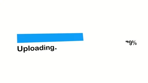 Uploading Progress Bar Animation white screen Video stock 278672640