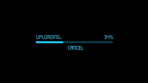 Uploading Progress Bar Interface Stock Footage 332984236