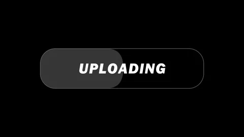 UPLOADING Progress Loading Bar from 0% to 100% on Black Background. Stock Footage 342750540