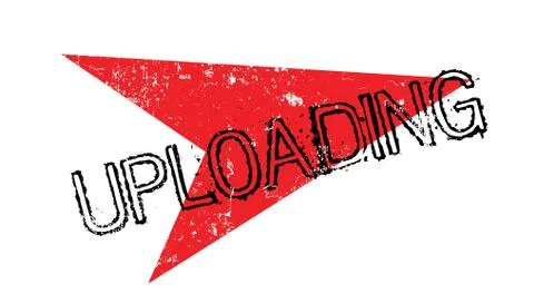 Uploading rubber stamp Stock Illustration