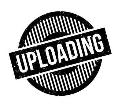 Uploading rubber stamp Stock Illustration
