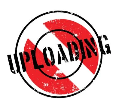 Uploading rubber stamp Illustrazione stock