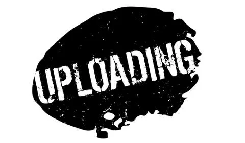 Uploading rubber stamp Stock Illustration
