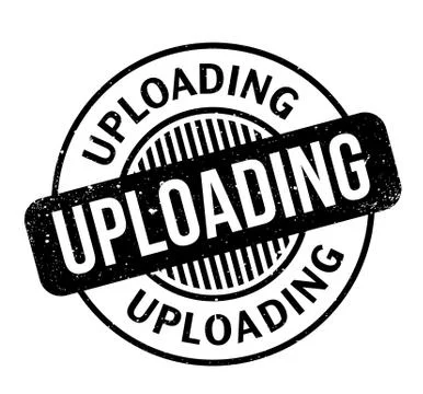 Uploading rubber stamp Stock Illustration