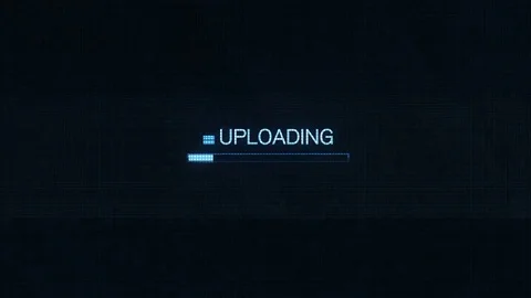 Uploading Symbol on Computer Screen Futuristic Modern Interface with Blue Pro Stock Footage 69201677