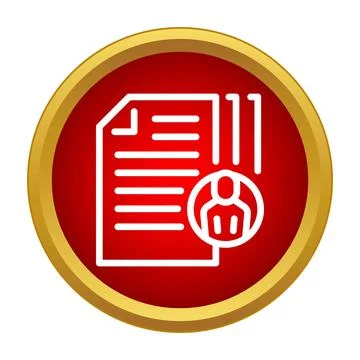 Uploading user profile document information data icon Stock Illustration