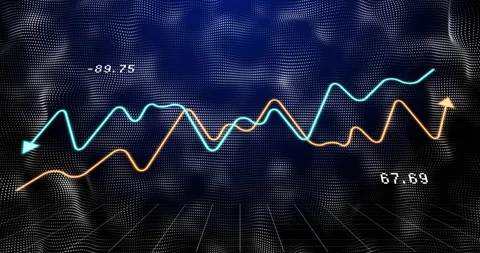 Upon appearing, two arrow-headed lines oscillating and crossing, showing Stock Footage 310318186