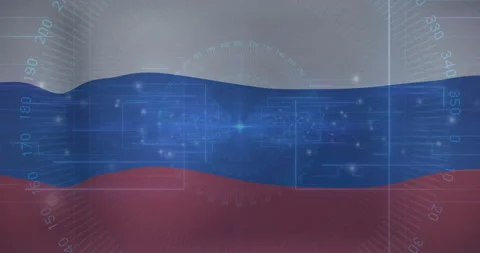 Upon grey background settling three bands sliding nodes pulsing circuits Video stock 312843148