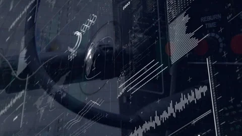Upon plugging black cable connector into socket, overlays materializing to Stock Footage 312381085