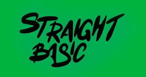 Upon start STRAIGHT BASIC graphic forming pixel border pulsing then settling Stock Footage 317283924