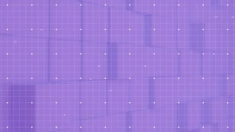 Upon starting, abstract violet backdrop overlaying grid of glowing nodes forming Stock Footage 317128591