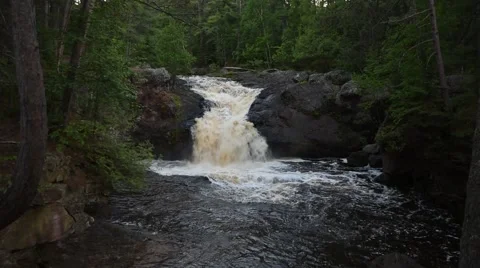 Upper Amnicon Falls, Amnicon State Park, Wisconsin Stock Footage 64884889