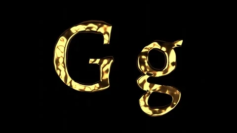 Upper and lower case g alphabet on black background Stock Footage 277500823