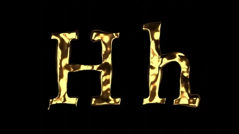 Upper and lower case h alphabet on black background Stock Footage 277504287