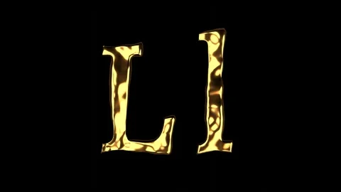 Upper and lower case l alphabet on black background Video stock 277504605