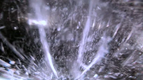 Upper and lower spray arms begin to work close side view Stock Footage 142675206