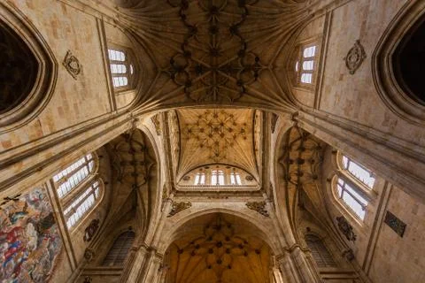 Upper archery, domes and architectural design of the san esteban convent chur Stock Photos