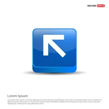Upper Arrow Icon - 3d Blue Button イラスト素材