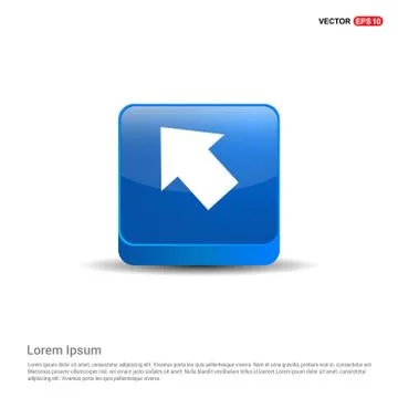 Upper Arrow Icon - 3d Blue Button 스톡 일러스트