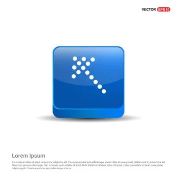 Upper Arrow Icon - 3d Blue Button Stock Illustration