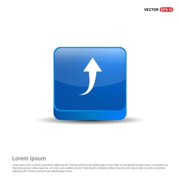 Upper Arrow Icon - 3d Blue Button イラスト素材