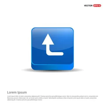 Upper Arrow Icon - 3d Blue Button 스톡 일러스트